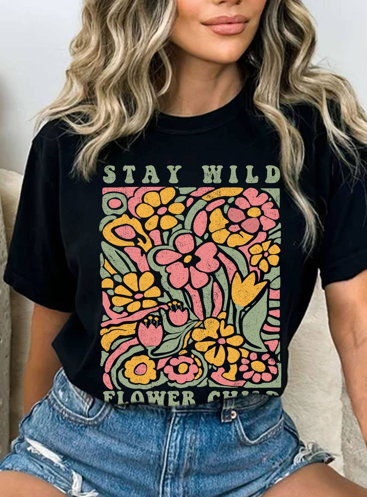 Stay Wild Flower Child Graphic Tee