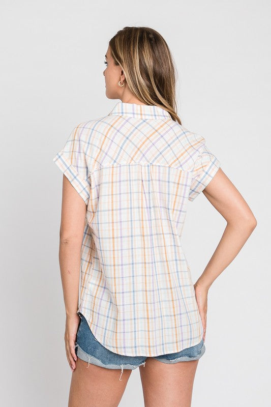 Colorful Plaid Button Up