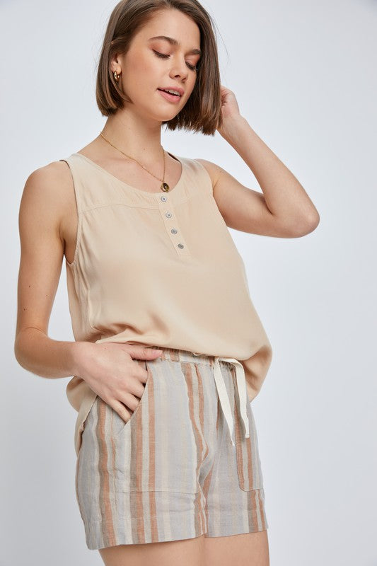 Stripe Linen Shorts