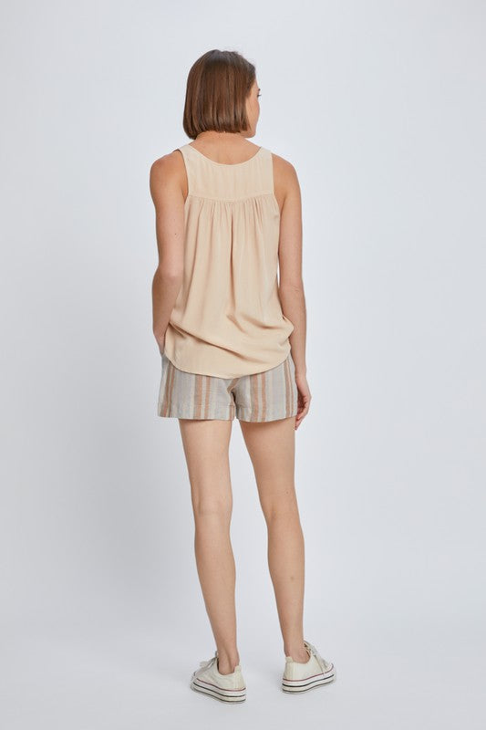 Stripe Linen Shorts