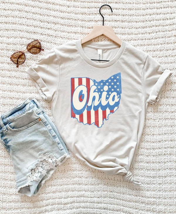 USA Flag Ohio Graphic Tee