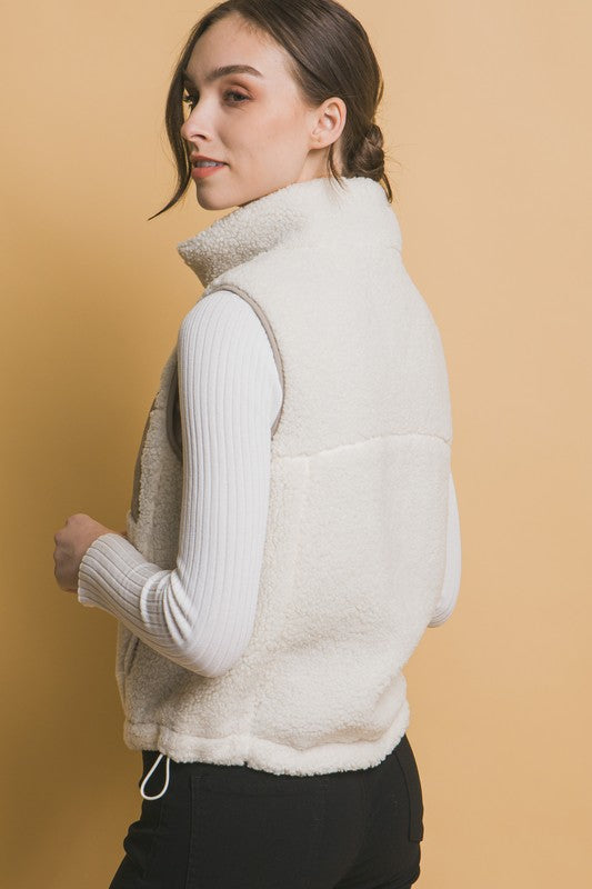 Reversible Fleece Vest with Side Pockets