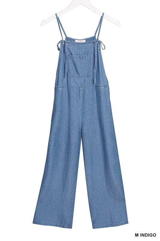 Adjustable Soft Denim Jumpsuit