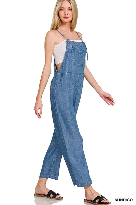 Adjustable Soft Denim Jumpsuit