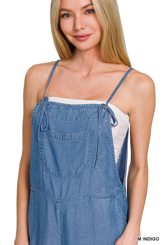 Adjustable Soft Denim Jumpsuit