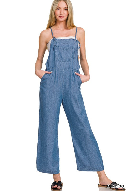 Adjustable Soft Denim Jumpsuit