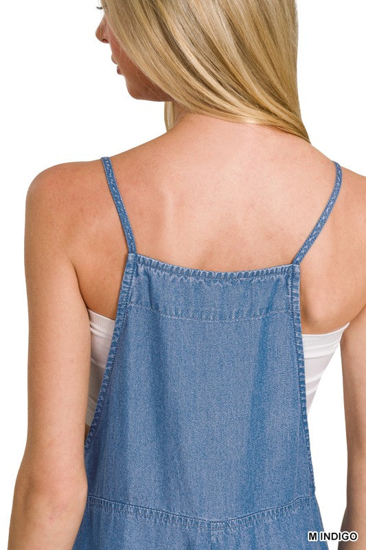 Adjustable Soft Denim Jumpsuit
