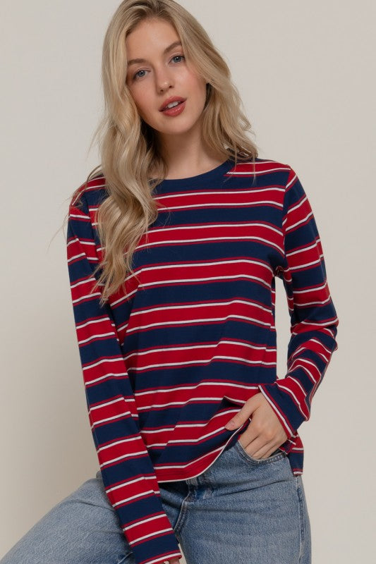 Long Sleeve Multistripe Tee