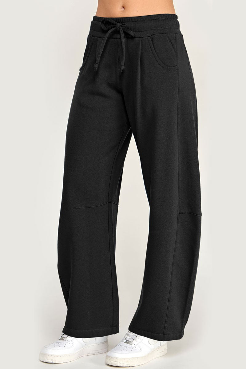 Fleece Baggy Barrel Leg Sweatpants