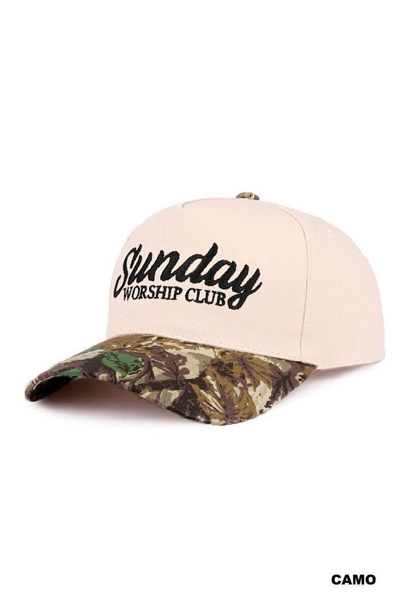 Sunday Worship Club 2 Toned Hat