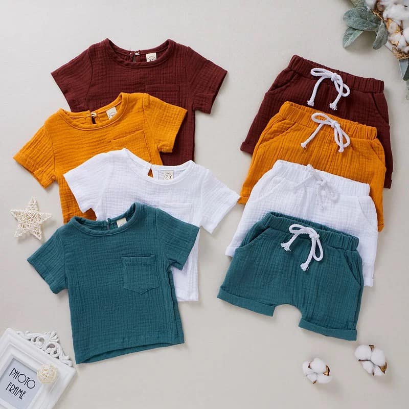 Kids Linen Blend 2 Piece Set
