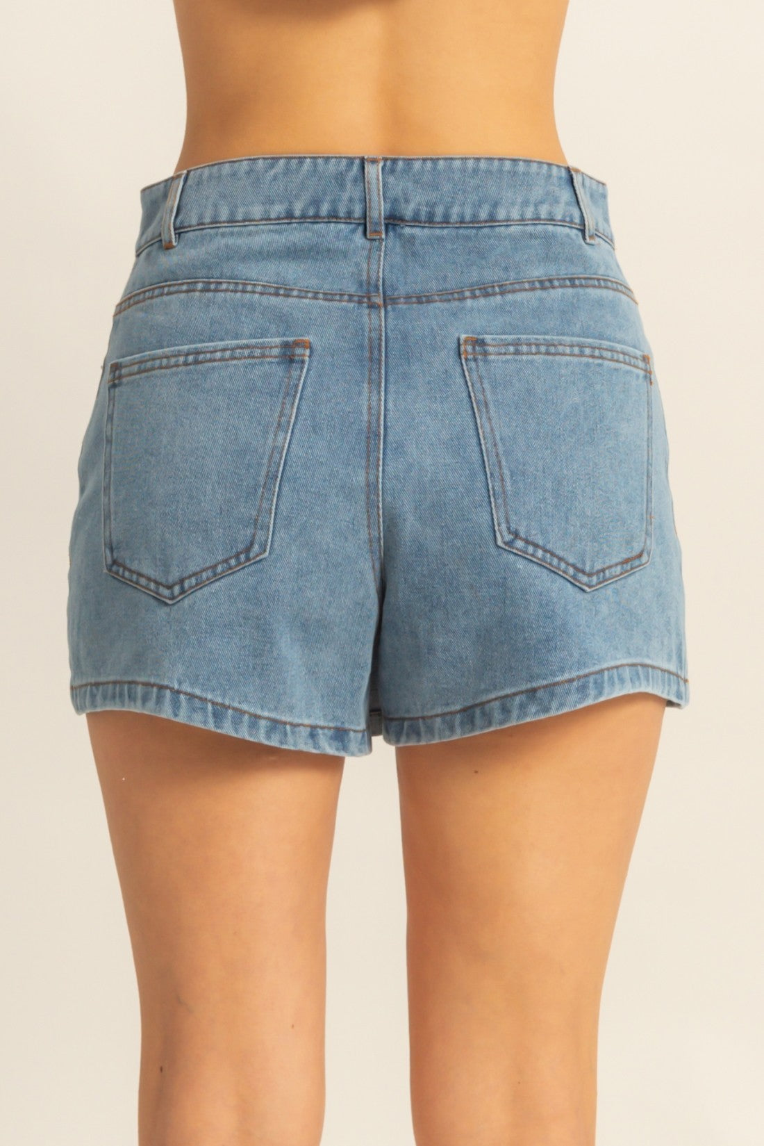 Cross Front Denim Skort