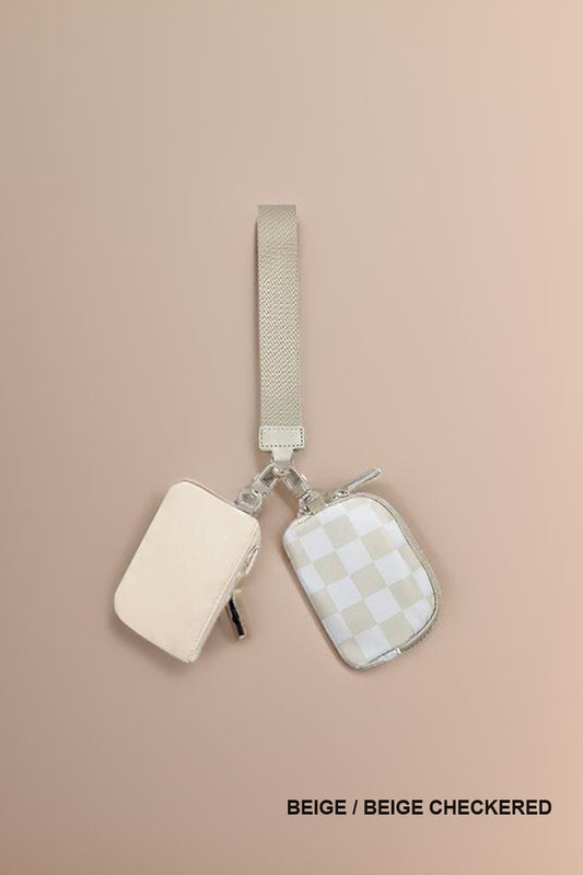 Duel Pouch Wristlet Keychaine