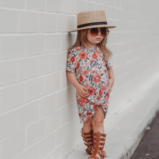 Kids Buttery Soft Floral T-Shirt Dress