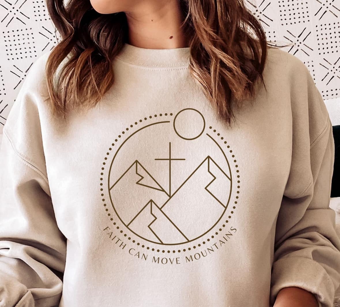 Move Mountains Crew Neck Sweatshirts