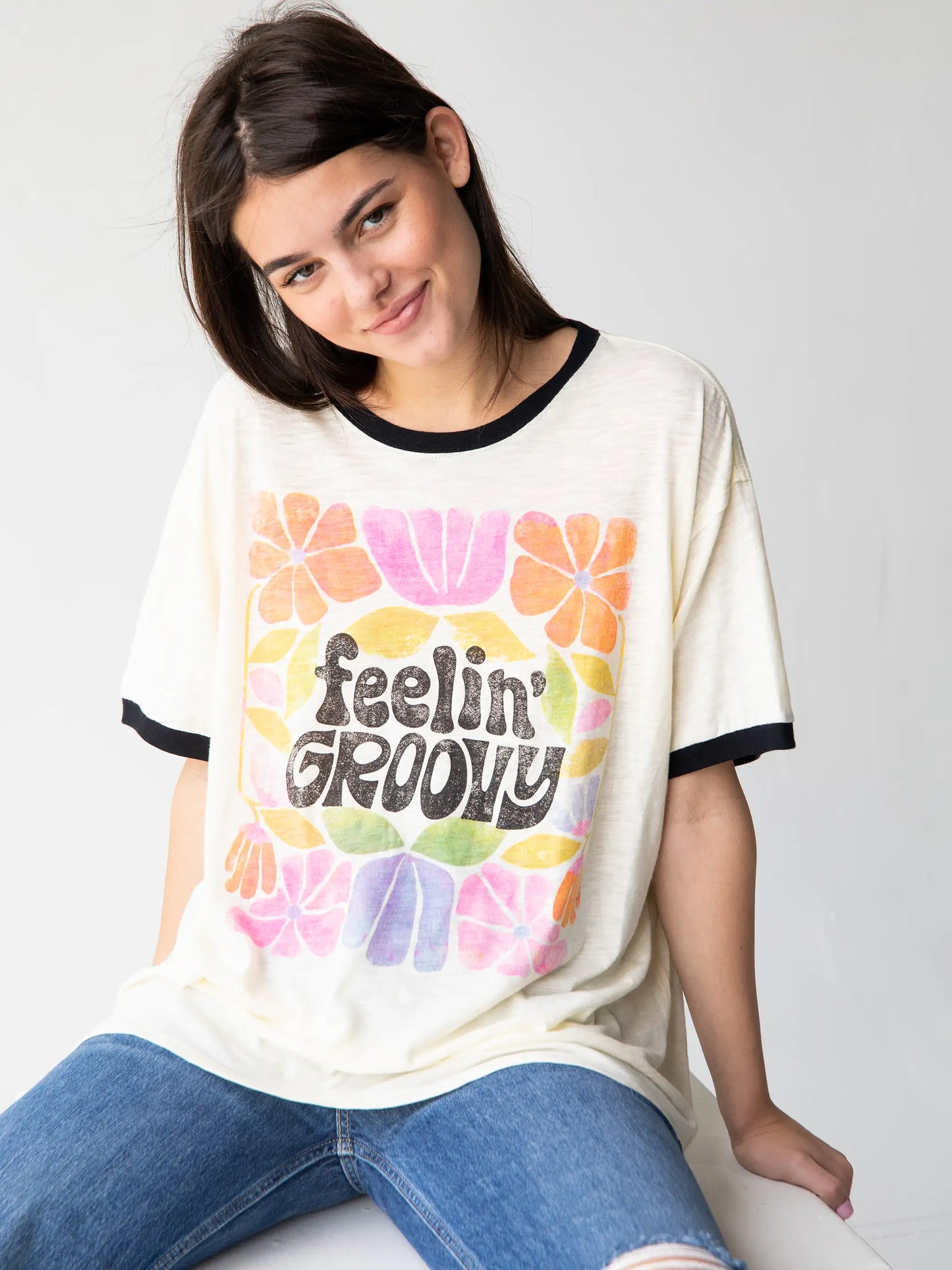 Natural Life Oversized Ringer Tee
