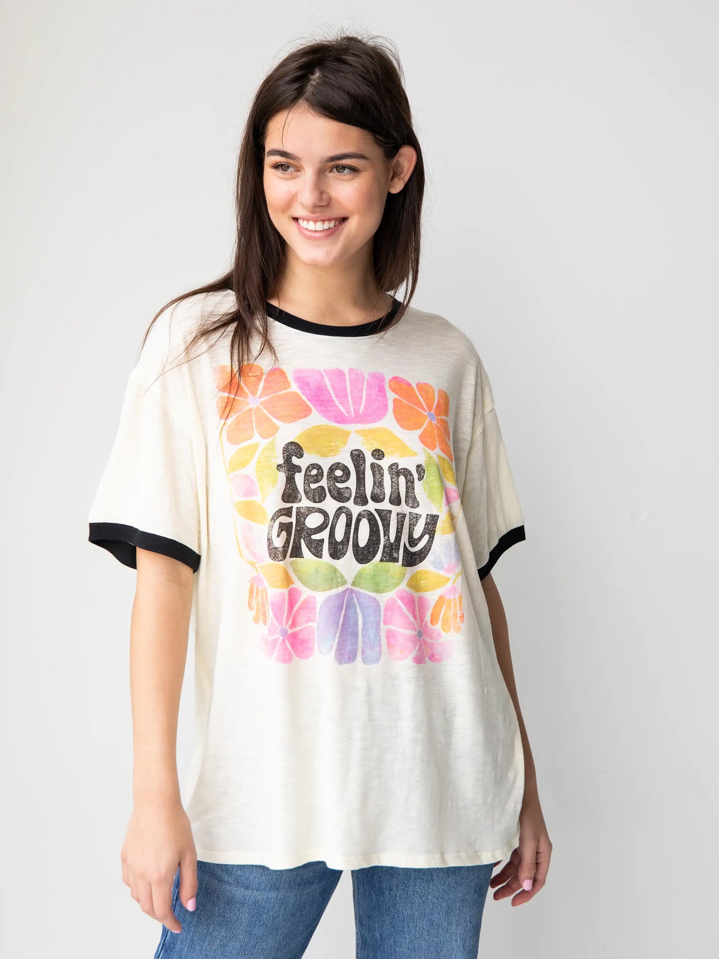 Natural Life Oversized Ringer Tee