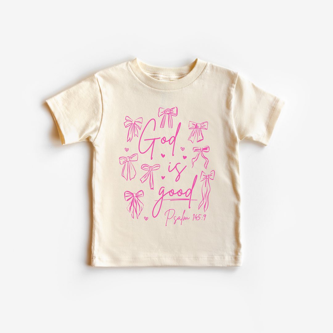 Kids God Is Good Bow Graphic Tee