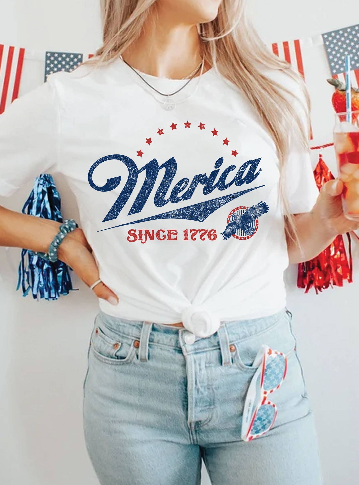 Merica Since 1776 Eagle Graphic Tees
