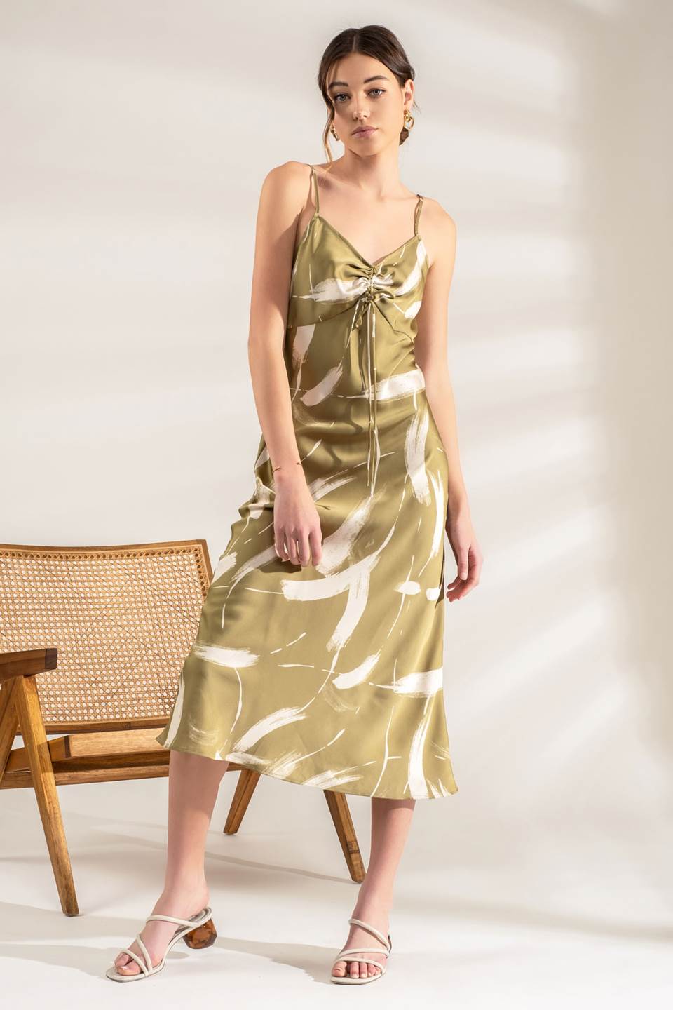 Brush Stroke Midi Dress
