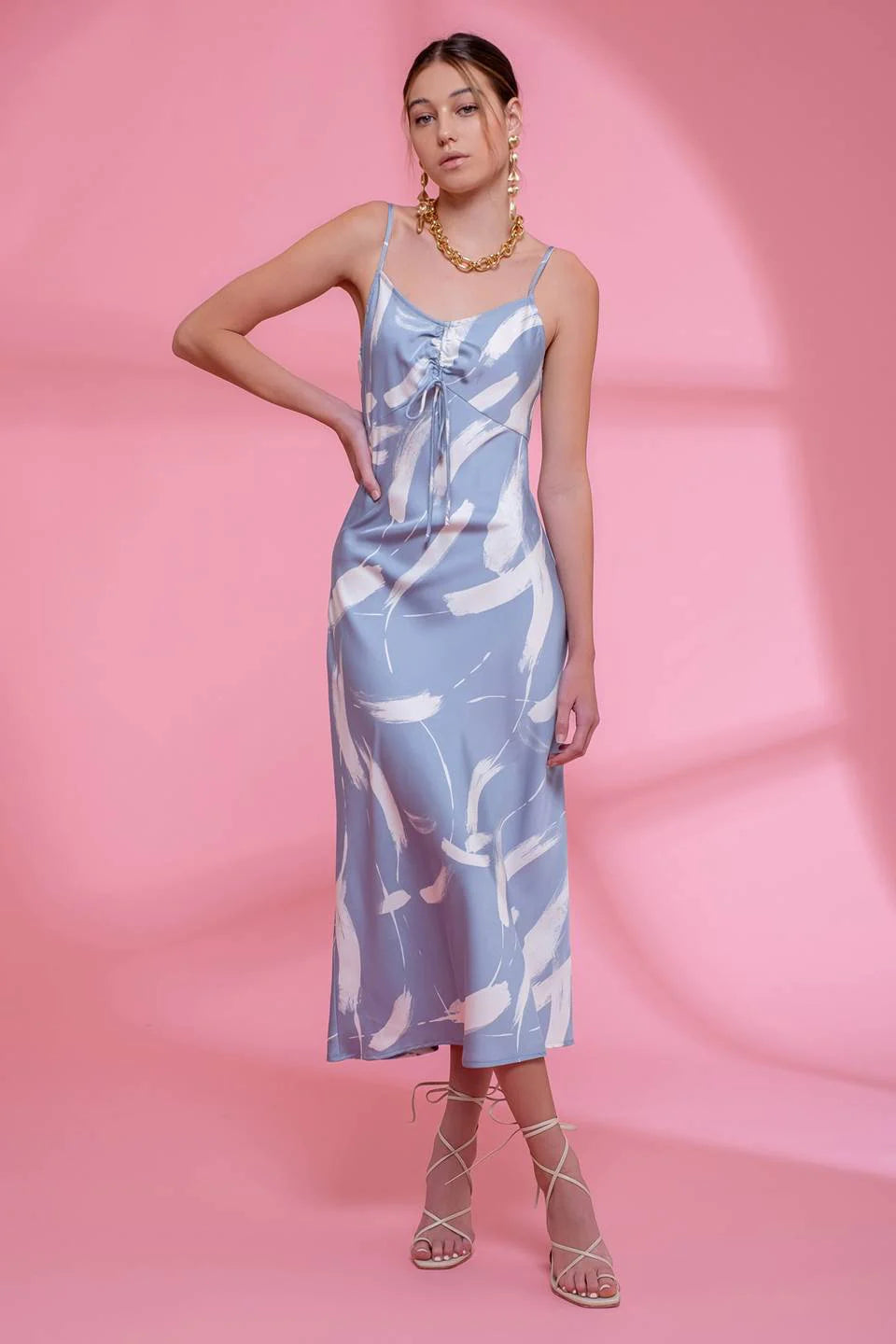 Brush Stroke Midi Dress
