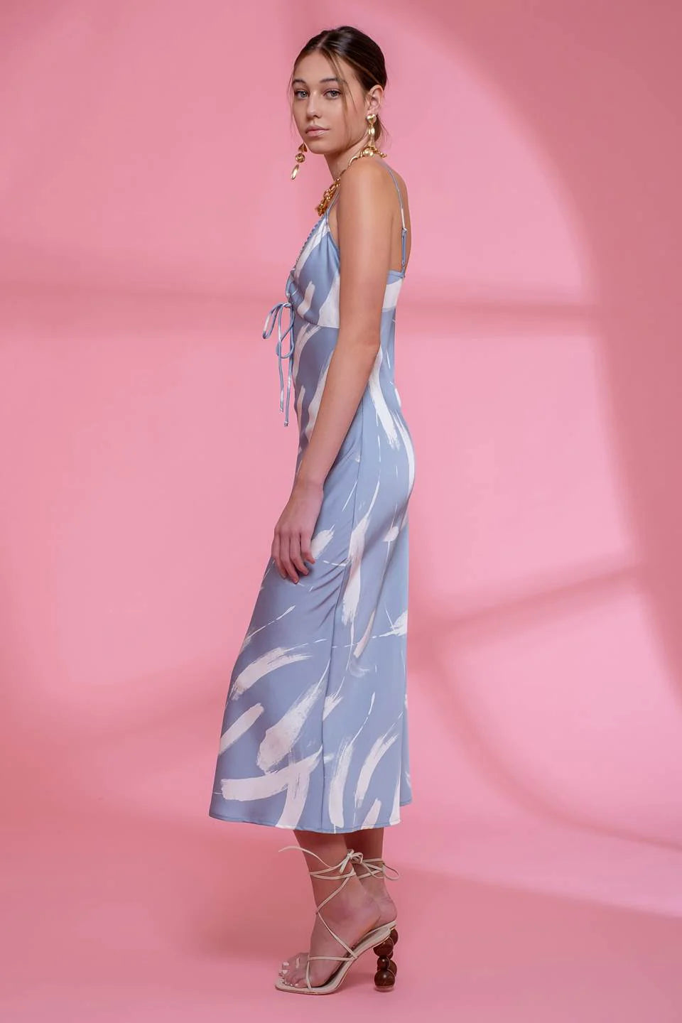 Brush Stroke Midi Dress