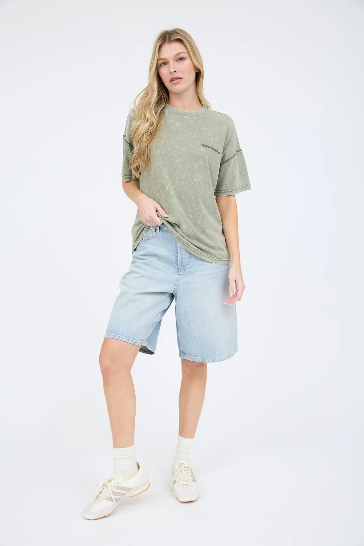 Good Vibes Embroidered T-Shirt