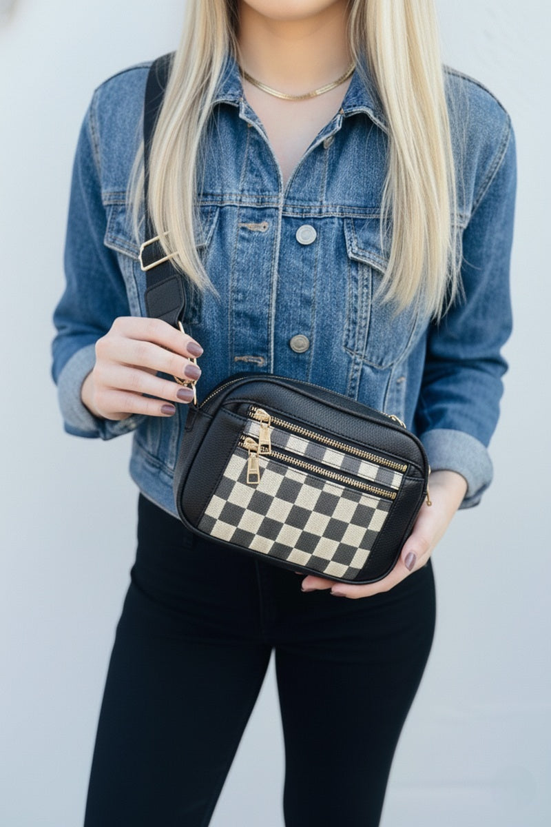 Checkered Crossbody Bag