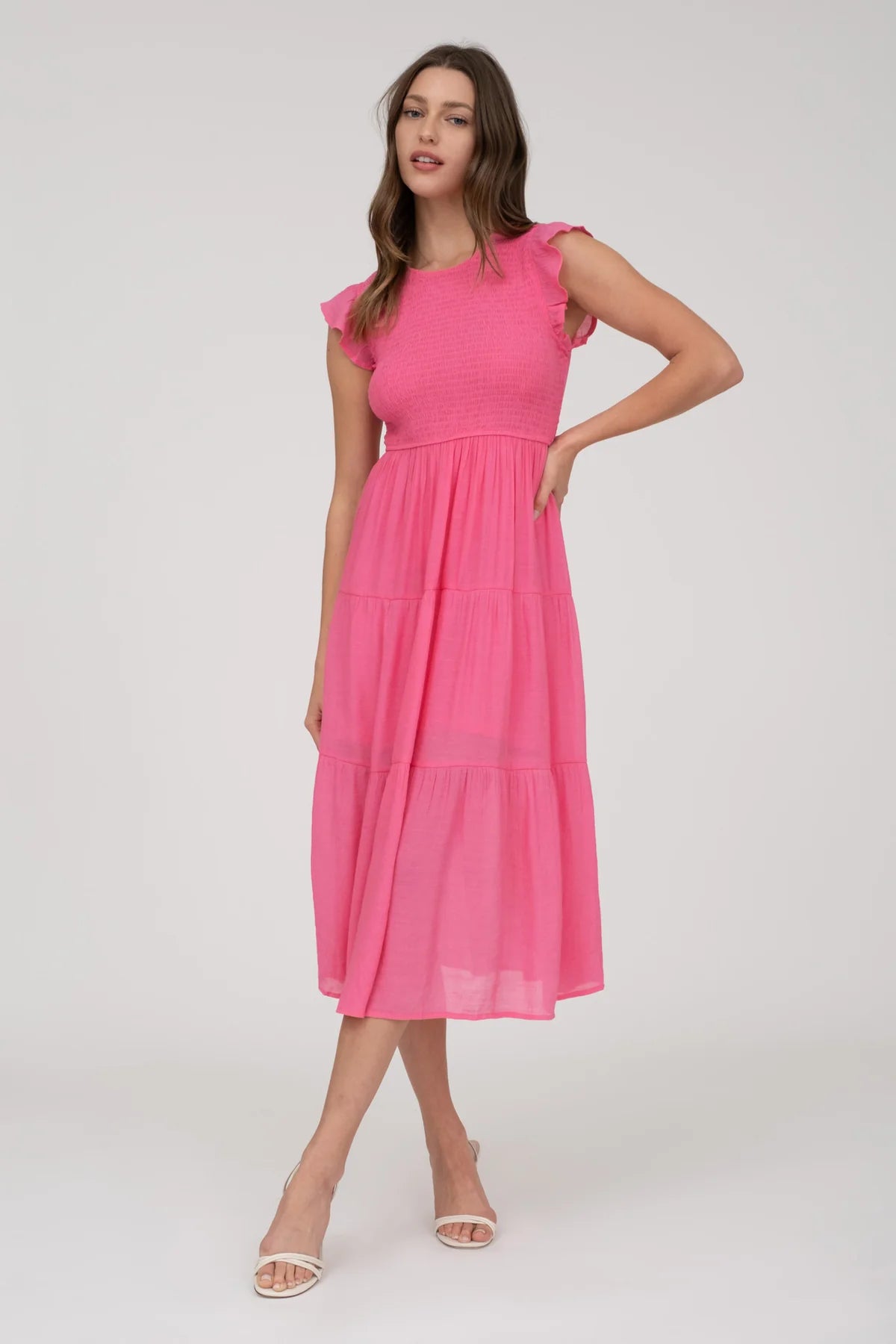 Smocked Midi Dress