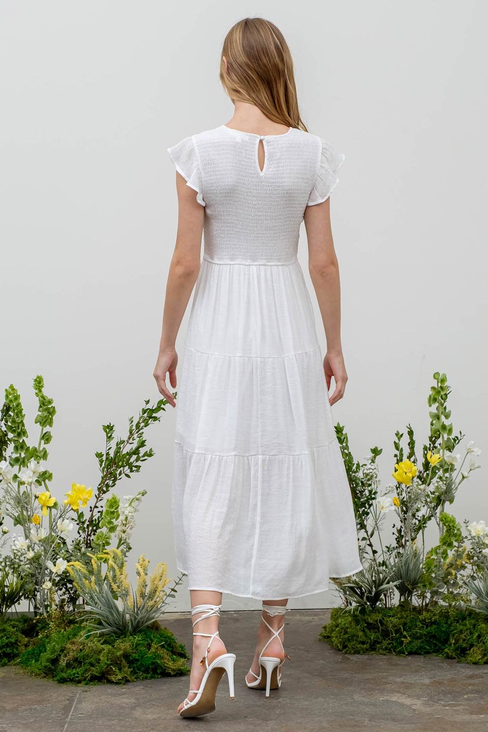 Smocked Midi Dress