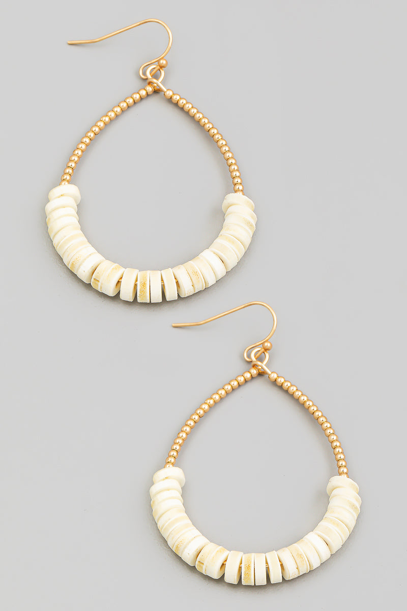 Clay Bead Teardrop Earring