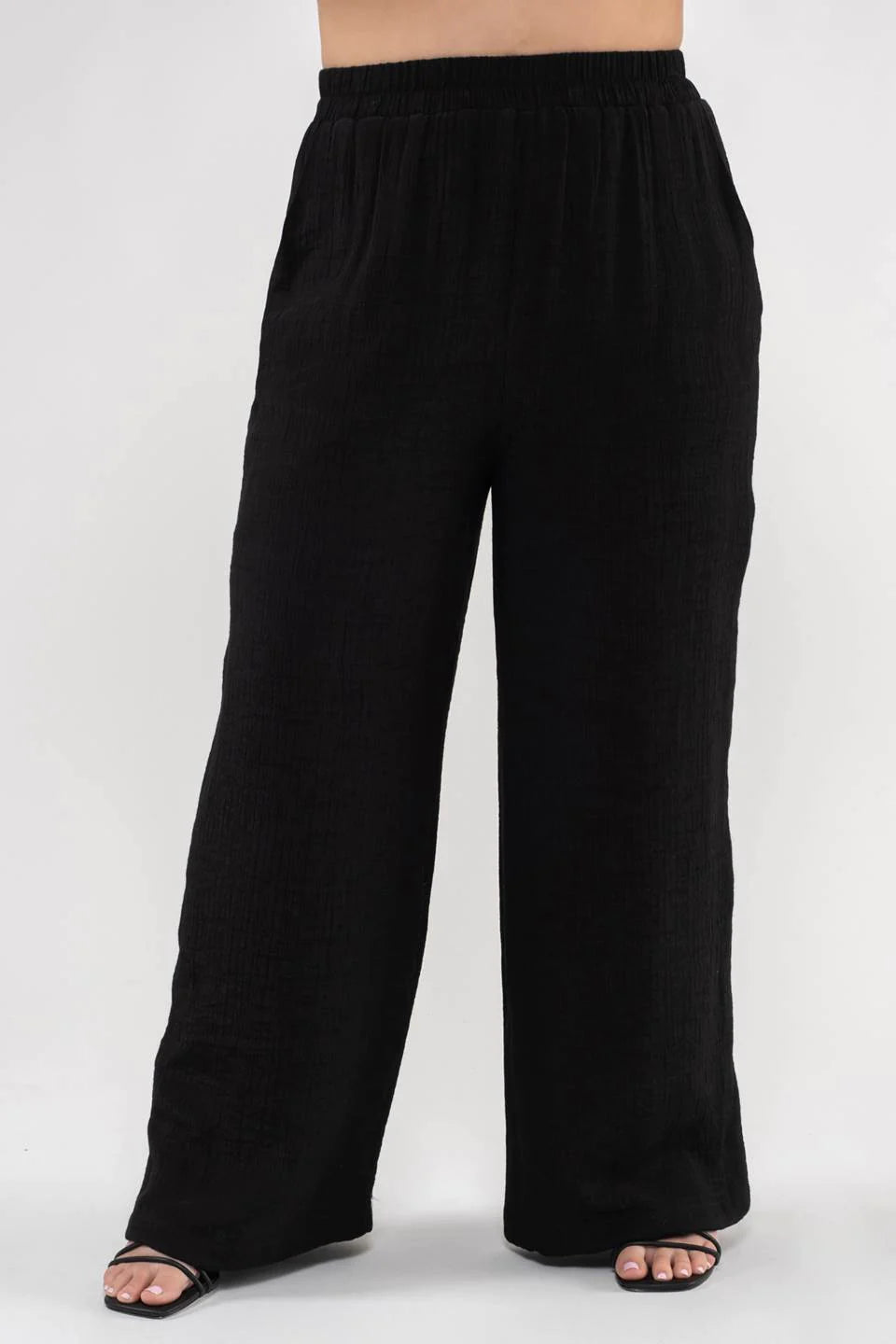 Curvy Wide Leg High Rise Pants