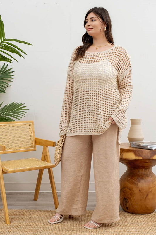 Curvy Oversized Crochet Top