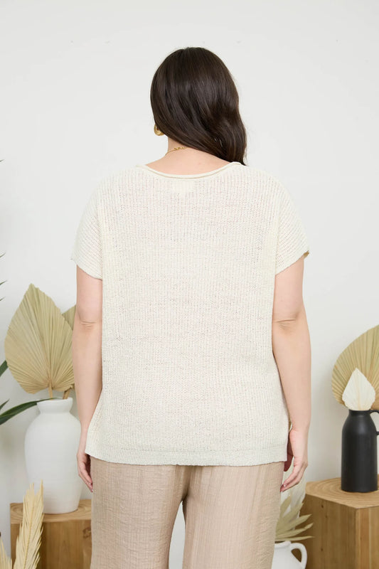 Curvy Split Neck Sweater