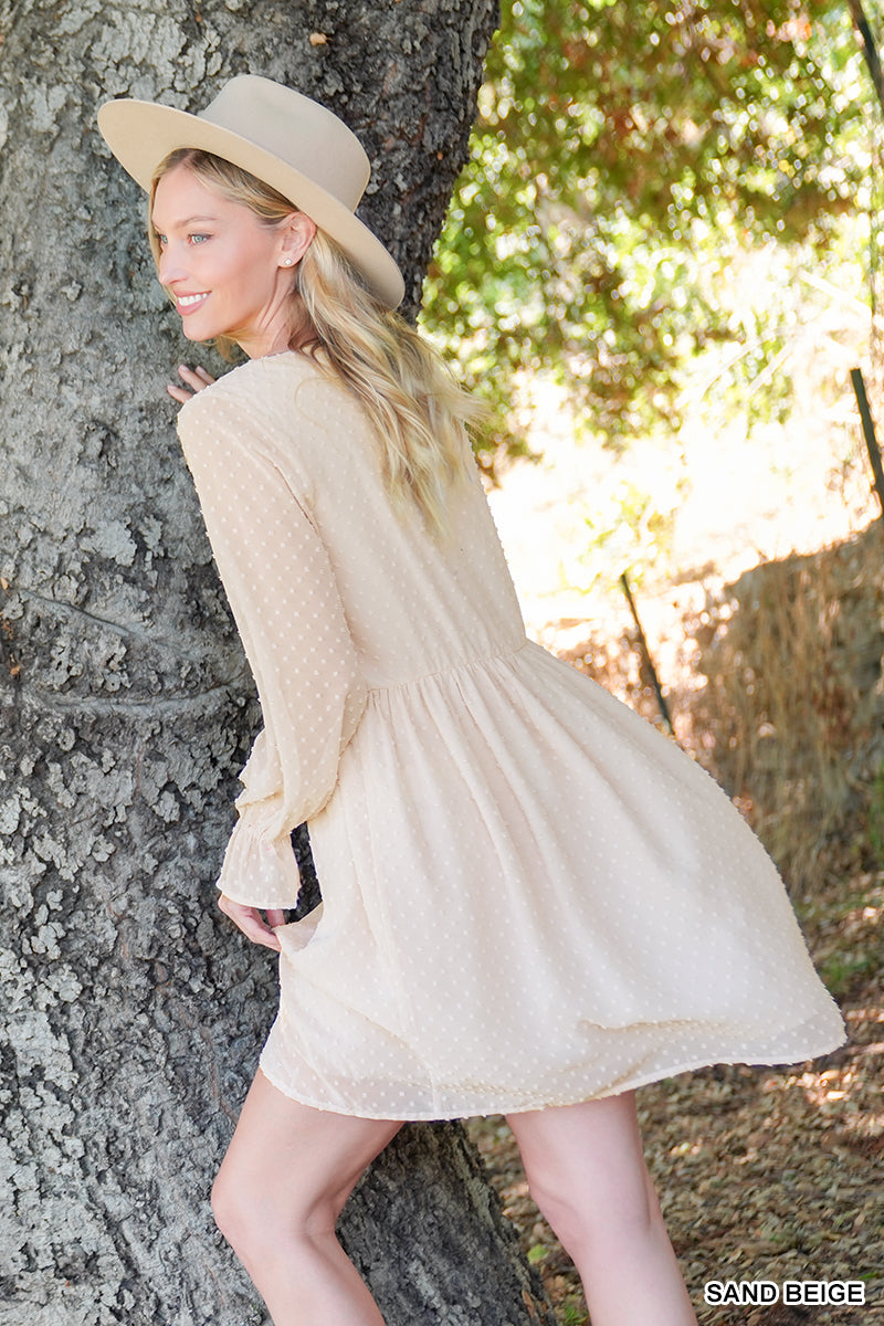 Long Sleeve Swiss Dot Dress
