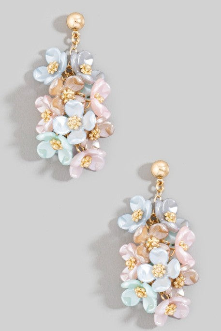 Colorful Acrylic Cluster Earring