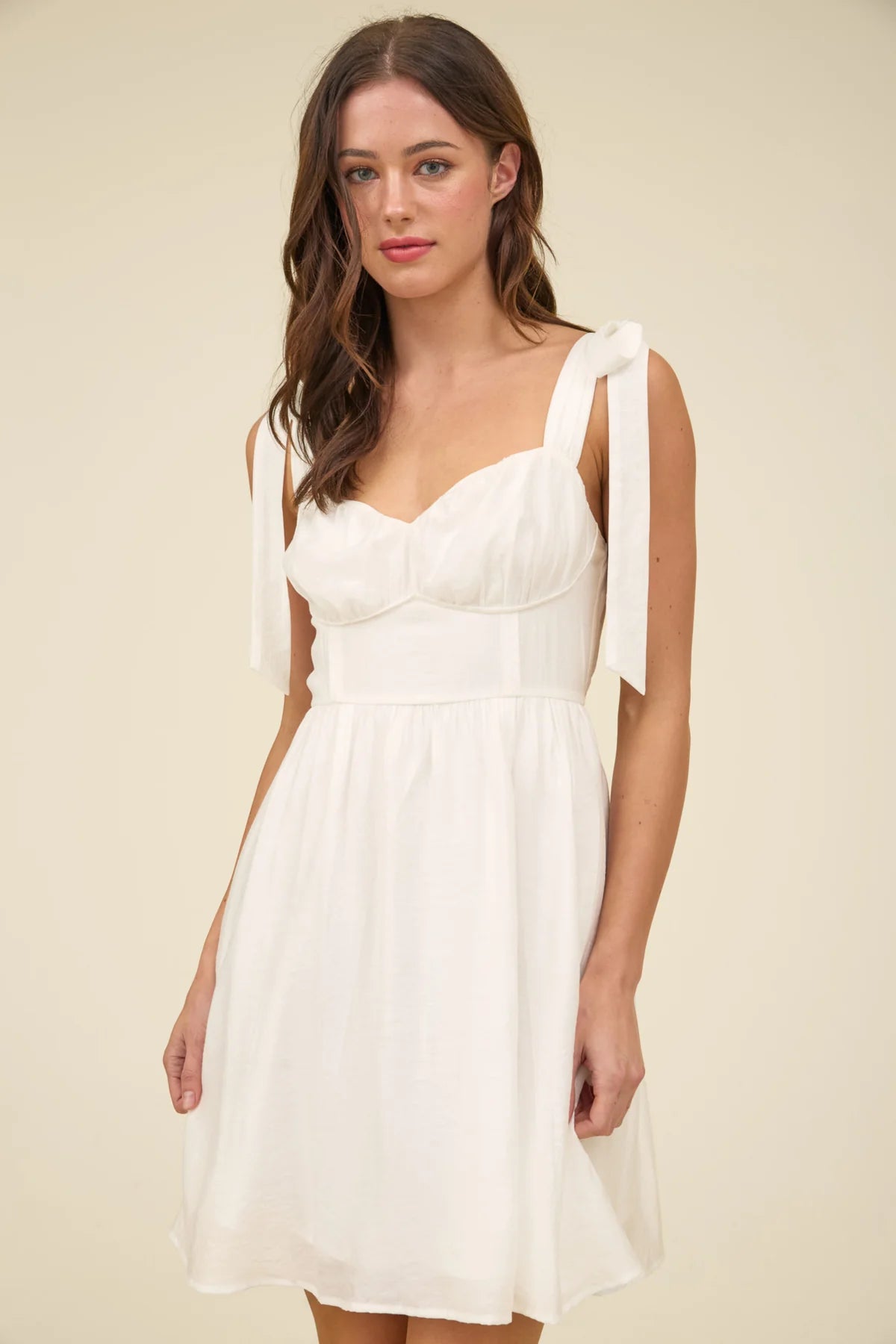 Corset Detail Tie Strap Mini Dress