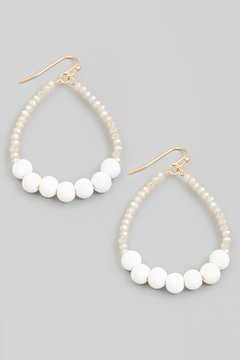Teardrop Clay Beaded Earring