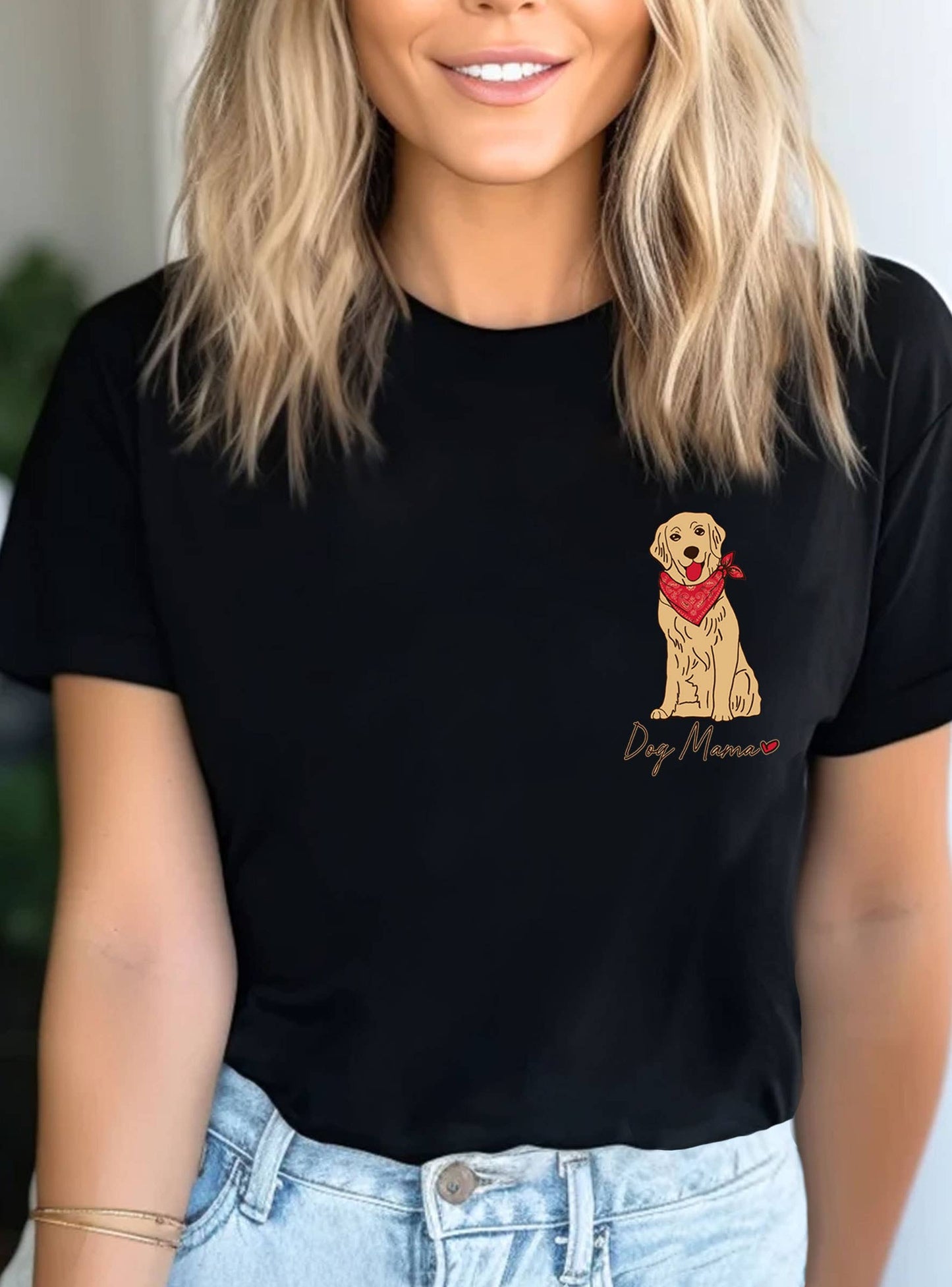 Dog Mama Golden Retriever Graphic Tee