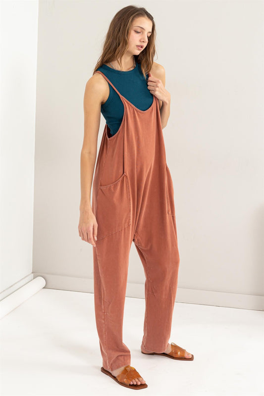 Mineral Wash Cami Jumpsuit