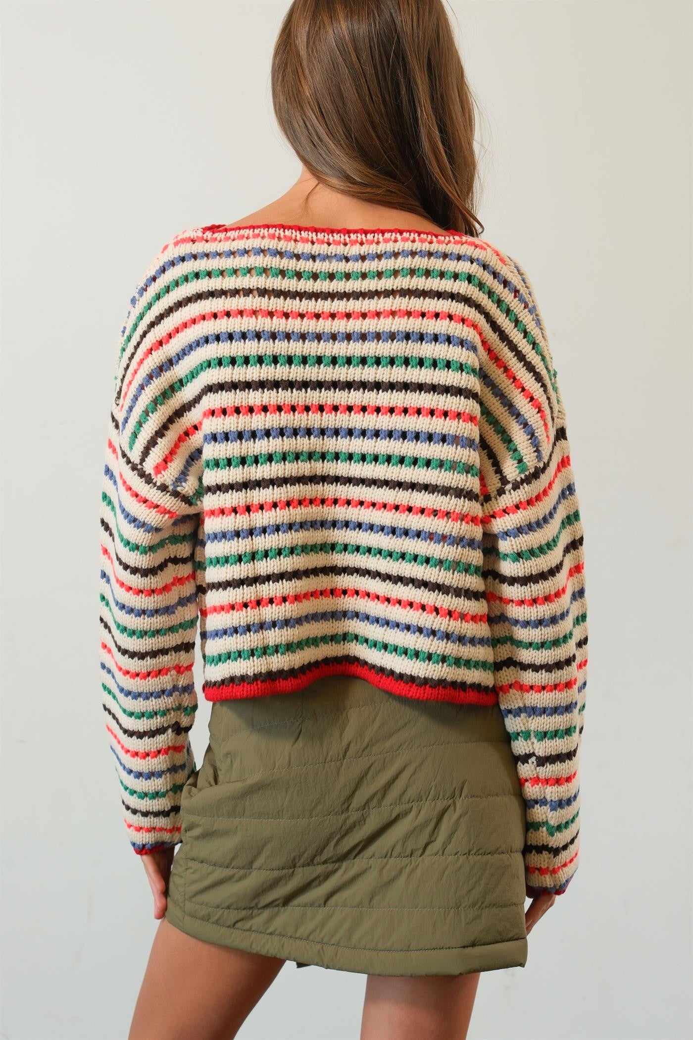 Multi-Colored Striped Sweater