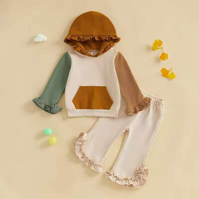 Kids Neutral Ruffle Set