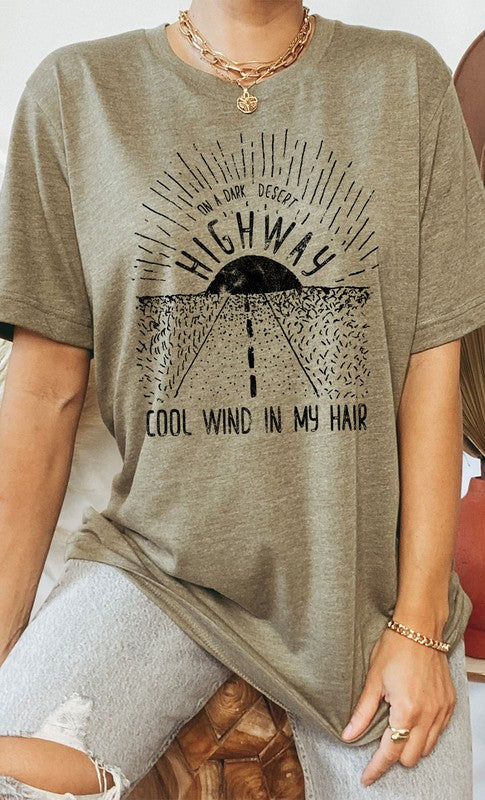 Vintage Dark Desert Highway Graphic Tee