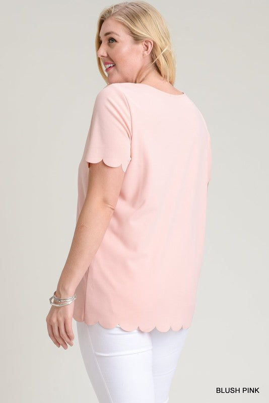 Curvy Scallop Trim Top