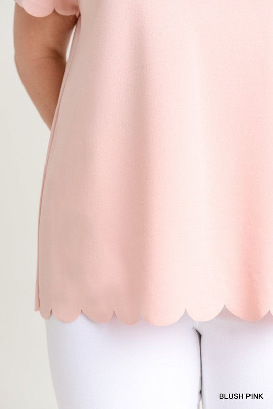 Curvy Scallop Trim Top