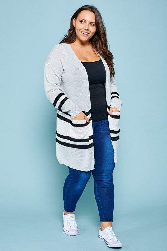 Varsity Stripe Cardigan Sweater
