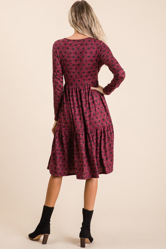 Tiered Polka Dot Dress