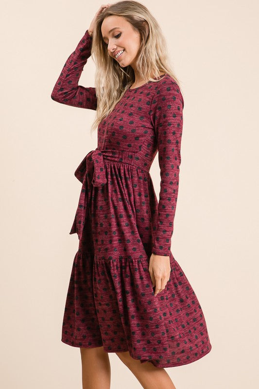 Tiered Polka Dot Dress