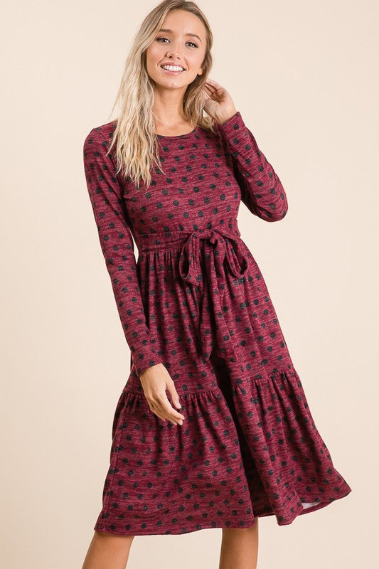 Tiered Polka Dot Dress