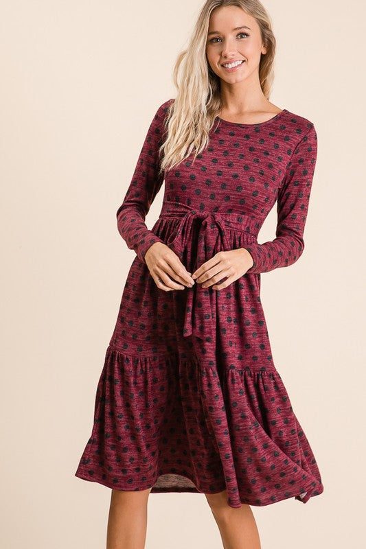 Tiered Polka Dot Dress